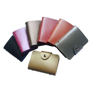 Custom <b>Small</b> Business Card Organizer Holder Soft PU Leather Credit Card Purse Pocket <b>Wallet</b> Case 24 Slots Credit Card Holder - Product Image 6