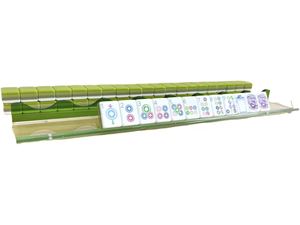 Ensembles de Mahjong de Luxe Personnalisés en Acrylique, Tuiles Gravées Vert Clair, Fabrication OEM <span class=keywords><strong>pour</strong></span> Styles Américains/Malaisiens/Taiwanais, 4 Couches - Product Image 2