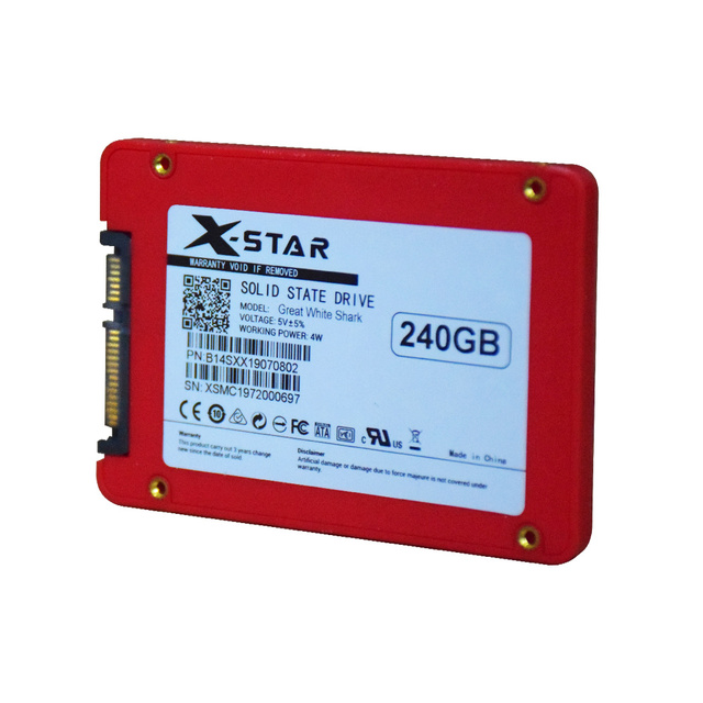 XSTAR SATA 3.0 SSD 120GB/240GB/480GB for Desktop New Internal Metal 2.5" 380-560MB/s Read 350-500MB/s Write Speed 3-Year