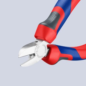 KNIPEX 76 05 125 เครื่องตัดแนวทแยงสำหรับงานไฟฟ้าและเครื่องกลพร้อมด้ามจับที่สะดวกสบายชุบโครเมียม 125 มม. - Product Image 4