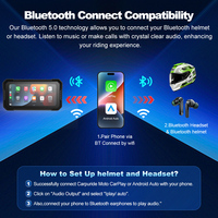 Nueva Pantalla Android de 6 Pulgadas para Motocicleta, Resistente al Agua IP67, Actualización OTA, 8 Núcleos, GPS, BT, WIFI, 4G, DVR, TPMS, Navegación, Android Auto, CarPlay