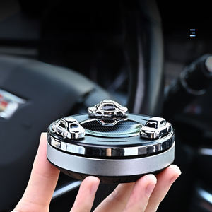 Diffuseur de parfum de voiture à énergie solaire avec aromathérapie, décoration de maison en métal et plastique, parfum d'huile essentielle solide, désodorisant d'air - Product Image 1