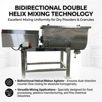 Mélangeur de poudre de laboratoire de qualité industrielle 285L, mélangeur à ruban en U pour le traitement chimique 380V, logo personnalisé, prix usine