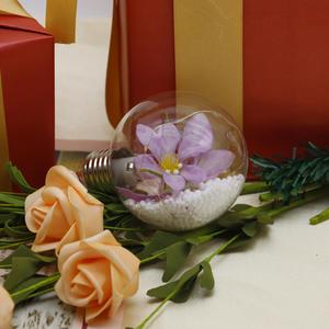 Hermosas Flores y Cuentas de Espuma Decoradas con Bolas de Cristal Transparente LED para Adornos Navideños - Product Image 2