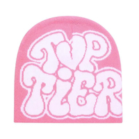 Gorro Unisex de Jacquard Acrílico con Bordado 3D de Logotipo Personalizado y Diseño de Letra de Corazón Mea Culpa