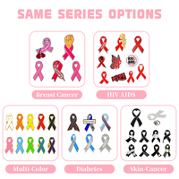 Épinglette en émail Ruban Rose de Sensibilisation, Badge Magnétique pour la lutte contre le cancer du sein, pour la campagne de santé féminine, Personnalisable, Vente en gros
