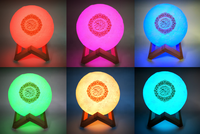 Lampe tactile islamique suspendue Coran et lune avec haut-parleur, lumière RGB, 24 récitants célèbres, télécommande