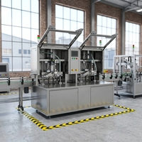 Machine de remplissage semi-automatique à double tête pour sacs Bag-in-Box en acier inoxydable 304, idéale pour le ketchup, la liquide d'œuf et les sauces, facile à utiliser