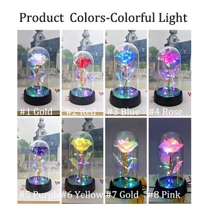 Sevgililer Günü Hediyesi <span class=keywords><strong>2026</strong></span> Büyülü Altın Gül Led Işıklı 24 Ayar Akrilik Kubbe İçinde Kız Arkadaşlar İçin Dekoratif Sıcak Fırsat - Product Image 4