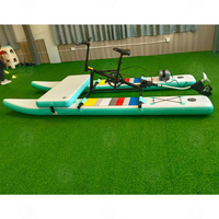 Vélo aquatique gonflable individuel, planche à pagaie ISUP Drop Stitch, vélo aquatique à pédales pour lac, marina, sports nautiques