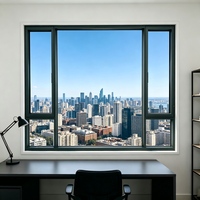 Fenêtre Moderne en Aluminium Oscillo-Battante avec Système de Drainage Dissimulé, Cadre 95mm, Excellente Étanchéité pour Bureaux Modernes