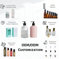 Stock direct usine – Ensemble de flacons cosmétiques en verre dépoli à corps droit (30 ml, 100 ml, 120 ml, 30 g, 50 g) – Flacons pour crème et lotion