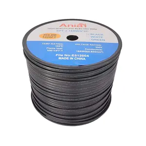 White 1000FT 300V SPT-1 18AWG Electrical Wire Bulk Reel