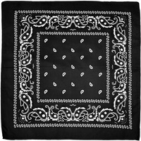 Promotion en gros : Bandana carré multifonctionnel en polyester et coton, personnalisable avec logo, coloré, motif cachemire classique, pour le sport