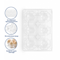 Boîte de rangement transparente en PET de qualité alimentaire pour œufs, support de protection pour œufs, plateau de rangement pour réfrigérateur, organisateur de réfrigérateur peu encombrant, boîte de rangement