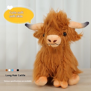 Peluche unisexe Vache des Highlands écossaise simulée, très détaillée, pour nouveau-né, cadeau d'anniversaire - Product Image 2
