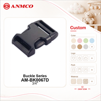 ANMCO Chine Usine ODM OEM Boucles de ceinture de sécurité à 5 points en plastique à dégagement rapide central pour poussette de bébé
