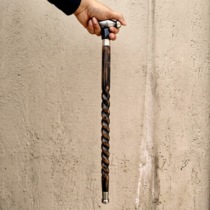 Wooden <b>Walking</b> Cane with Hammer Style Metal Handle Decorative Wood <b>Walking</b> <b>Stick</b> <b>for</b> <b>Men</b> and Women Vintage Style Cane - Product Image 4