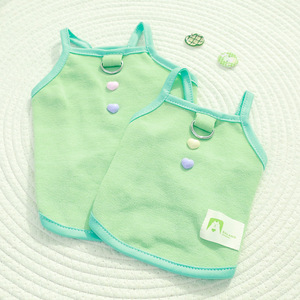 Pet Vest For Dogs And Cats Pink Heart Pattern Sleeveless Lightweight Summer Clothing - Product Image 3