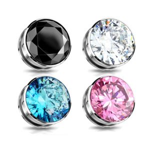 Pendientes de Zirconia |   Piercing de Acero Inoxidable con Recubrimiento PVD para Hélice, Cartílago, Tragus y Concha, Joyería Hipoalergénica - Product Image 2