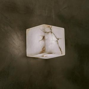 Lámpara de pared de mármol de 12x12cm con fuente de luz LED para dormitorio, sala de estar, cocina, pasillo - Product Image 2