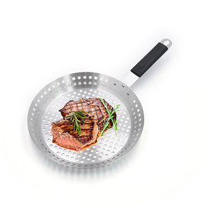Cesta Redonda para Asar con Asa, Cesta para Asar de Acero Inoxidable, Accesorio de Cocina Duradero para Barbacoa, para Parrillas de Carbón y Gas - Product Image 3