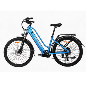 Hedatx <b>Electric</b> City Bike 27.5 Inch Rear <b>Hub</b> Motor 7 Speed Aluminum Frame Digital Display Step Through Urban Commuter Bike - Product Image 3