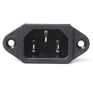 AC-01 Rocker Switch Power Socket universal 3 pin Electrical female Socket with fuse holder AC power socket