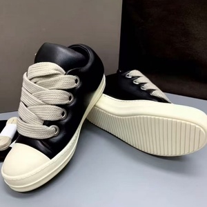 2026 High Quality Men's Luxury Casual Leather Sneakers Big Laces All-Season Designer <b>Shoes</b> <b>Height</b> <b>Increasing</b> Walking <b>Shoes</b> - Product Image 4