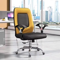 Chaise de bureau pivotante Bosun avec cadre en métal chromé, 5 pieds mobiles, pièces de chaise de jeu pour la maison