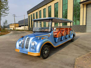 Voiture <span class=keywords><strong>de</strong></span> patrouille électrique rétro blanche 11 places avec carrosserie en acier, marque RENQI, pour les zones touristiques et les navettes hôtelières - Product Image 3