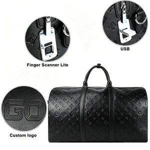 Outdoor Unisex <b>Large</b> Capacity Waterproof Zipper PU Leather Gym Travel <b>Duffle</b> <b>Bag</b> OEM Custom Logo - Product Image 6