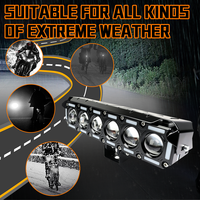 Projecteur LED JHS 70W à faisceau Hi-Lo avec yeux de démon rouges, phares de conduite étanches et feux antibrouillard pour motos, camions et VTT - Ventes Flash