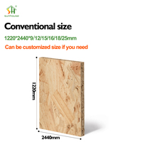 Extérieur étanche OSB Flakeboards 18mm 4x8ft E0 Grade pour la construction de meubles