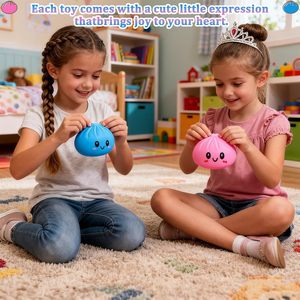 New <b>Squishy</b> Dumpling Fidget Toys Blind Box Soft Sensory Squeeze Dumpling Toys Rare Golden Rainbow Bobun Stress Relief Toys - Product Image 5