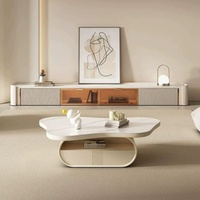 Ensemble de table basse de meuble TV MDF 200*40*40cm en forme de nuage avec certificat CE pour salon salon