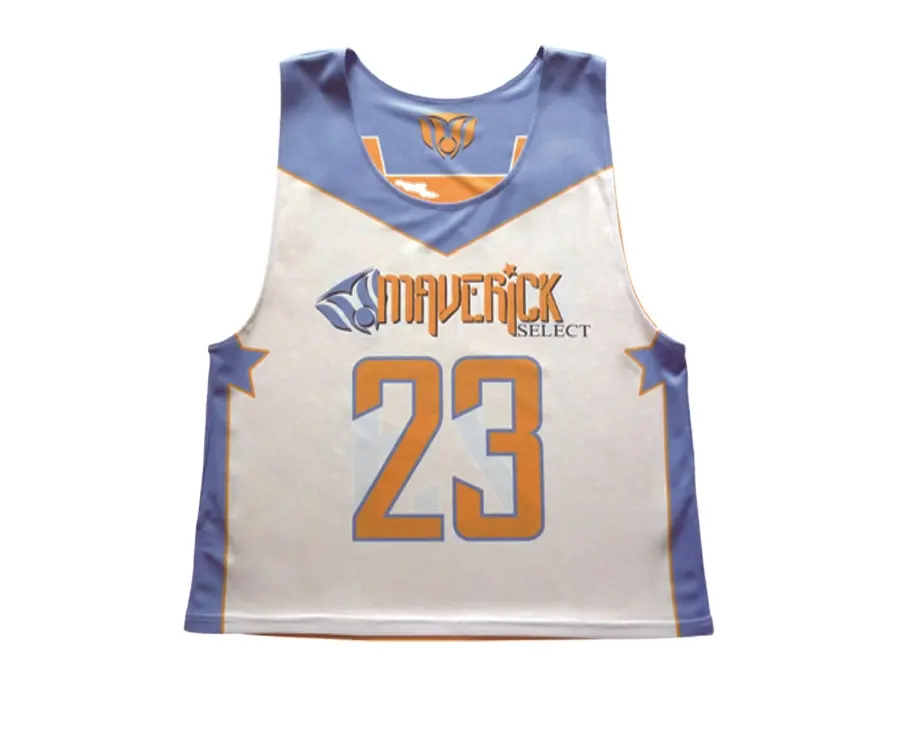 Unisex Respirável Personalizado Reversível Malha Lacrosse Pinnies