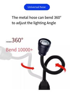 NHM 5 Вт Светодиодная гибкая лампа для станка, 24 В 220 В, Сменные лампы с ЧПУ, Сменные лампы переменного/постоянного тока, источник питания, рабочее освещение - Product Image 2