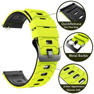 Bracelet en silicone sport bicolore de 22 mm pour Galaxy Watch, bracelet pour Garmin <span class=keywords><strong>Xiaomi</strong></span> <span class=keywords><strong>Band</strong></span>, pour Huawei GT <span class=keywords><strong>6</strong></span> 5/4/3, boucle en métal - Product Image 2