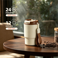Mug isotherme en acier inoxydable 420 ml/550 ml, tasse à café isolée, couvercle anti-fuite pour les voyages, garde au froid pendant 12 heures