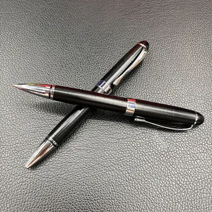 Bolígrafo pesado de lujo con logotipo de regalo de negocios, diseño personalizado, negro mate, diseño brillante, bolígrafo de acción torcida, de estilo de negocios, de color negro