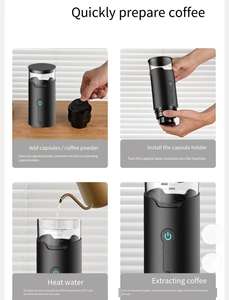 Machine à expresso blanche, cafetière sans fil, mini moulin à café <span class=keywords><strong>rechargeable</strong></span> USB, portable, électrique pour expresso - Product Image 6