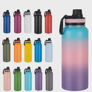 BORGE 40oz Space Jug Double Vacuum Wide Mouth Travel Camping Water Bottle Gym Water Bottle For Sports