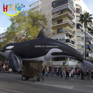 Modelo orca inflável da baleia da propaganda