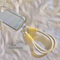 Sangle de téléphone tissée arc-en-ciel vibrante, cordon universel pour téléphone portable avec crochet métallique et patch de connexion pour femmes