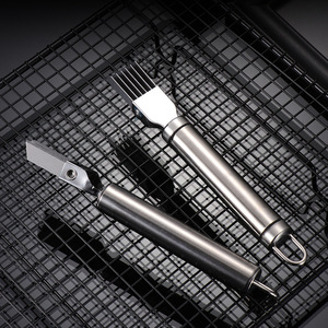 เครื่องตัดต้นหอมสแตนเลส ชุด 2 ชิ้น เครื่องตัดผักในครัว เครื่องหั่นเต๋า - Product Image 2