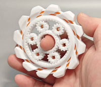 Anneau planétaire créatif imprimé en 3D, Spinner de doigt rotatif, Imprimable en PLA, Personnalisable, Achat en gros, Modèle 3D haute précision