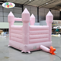 Château gonflable rose élégant, structure gonflable rose douce pour mariage, anniversaire, baby shower, fête en plein air