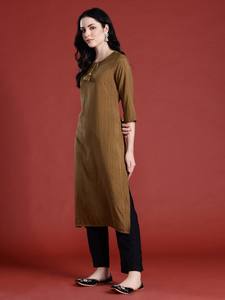 Cravate Cou Rayé Kurta viscose Kurta Produit en vrac Vêtements personnalisés pour femmes - Product Image 4