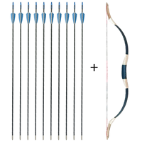 Vente en gros de poids de levage de haute qualité 20/30/40/50 Lbs. Ensemble d'arc et de flèches traditionnels pour le tir et la chasse en plein air pour adultes